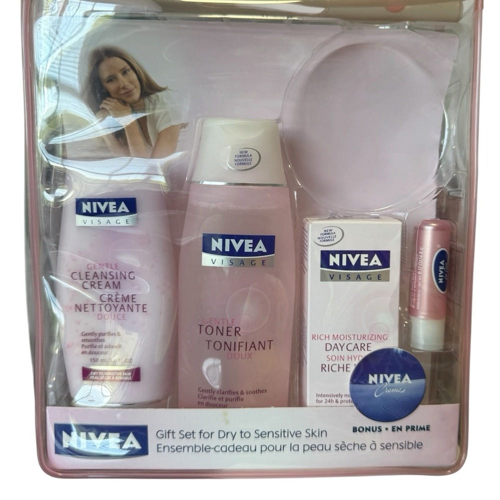 Nivea‎ Visage Refreshing Toner, Gentle Cleansing Cream Set Dry & Sensitive Skin